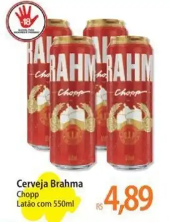 Atacadão Cerveja Brahma Chopp Latão com 550ml oferta