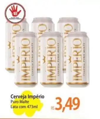 Atacadão Cerveja Império Puro Malte Lata com 473ml oferta