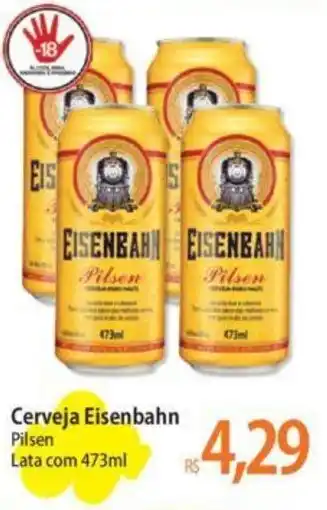 Atacadão Cerveja Eisenbahn Pilsen Lata com 473ml oferta
