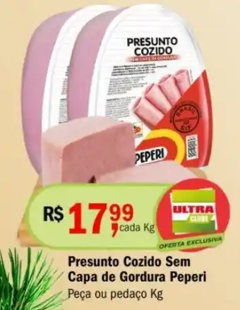 Ultrabox Presunto Cozido Sem Capa de Gordura Peperi Peça ou pedaço Kg oferta