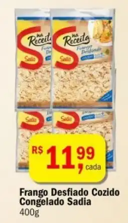 Ultrabox Frango Desfiado Cozido Congelado Sadia 400g oferta