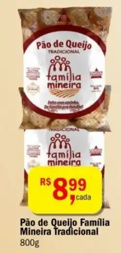 Pão de Queijo Família Mineira Tradicional 800g