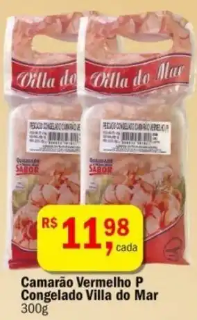 Ultrabox Camarão Vermelho P Congelado Villa do Mar 300g oferta