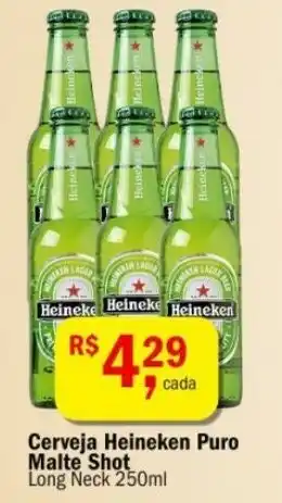 Ultrabox Cerveja Heineken Puro Malte Shot Long Neck 250ml oferta