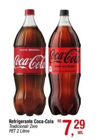 Fort Atacadista Refrigerante Coca-Cola RS Tradicional/Zero PET 2 Litros oferta