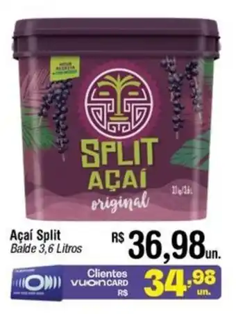 Fort Atacadista Açaí Split Balde 3.6 Litros oferta