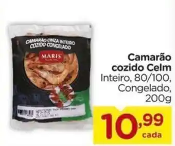 Carrefour Camarão cozido Celm Inteiro, 80/100, Congelado, 200g oferta