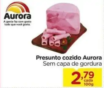 Carrefour Presunto cozido Aurora Sem capa de gordura cada 100g oferta