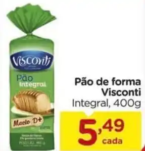 Carrefour Pão de forma Visconti Integral, 400g oferta