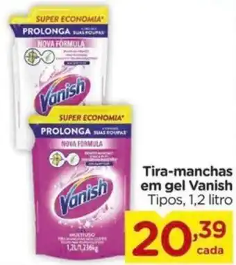 Carrefour Tira-manchas em gel Vanish Tipos, 1,2 litro oferta