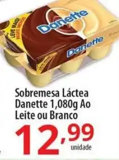 Akki Atacadista Sobremesa lactea Danette 1.080g ao Leite ou Branco oferta