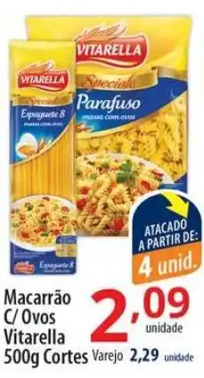 Akki Atacadista Macarrao c/ Ovos Vitarella 500g Cortes oferta