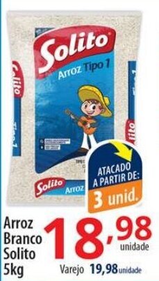 Akki Atacadista Arroz Branco Solito 5kg oferta
