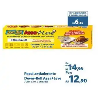 Papel antiaderente Dover Roll Assa +Leve 30cm x 3m, 2 unidades
