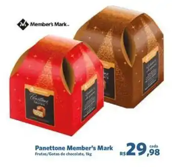 Sam's Club Panettone Member's Mark Frutas/Gotas de chocolate, 1kg oferta