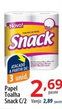 Papel Toalha Snack c/2