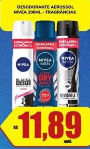 DESODORANTE AEROSSOL NIVEA 200ML - FRAGRÂNCIAS