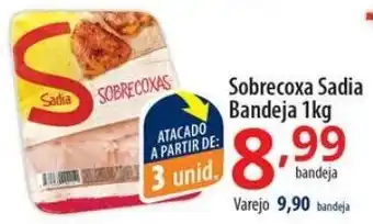 Akki Atacadista Sobrecoxa Sadia Bandeja 1kg oferta