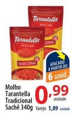 Molho Tarantella Tradicional sache 340g