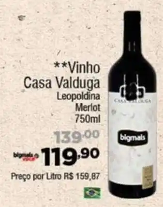 Vinho Casa Valduga Leopoldina Merlot 750ml