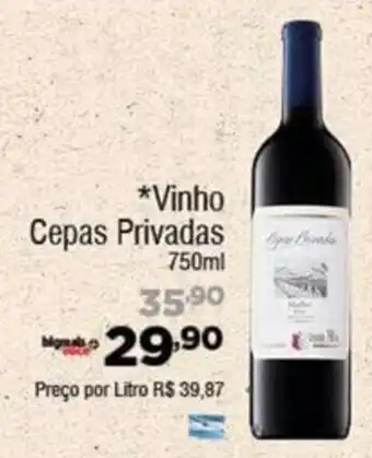 Big Mais Supermercados Vinho Cepas Privadas 750ml oferta