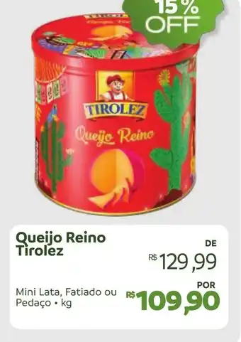 Hiperideal Supermercados Queijo Reino Tirolez kg oferta