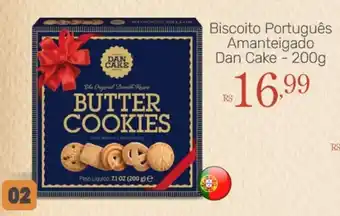 Biscoito Português Amanteigado Dan Cake - 200g