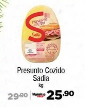 Big Mais Supermercados Presunto Cozido Sadia kg oferta