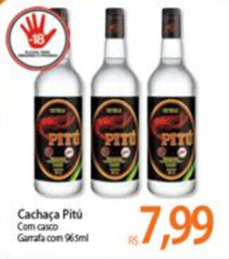 Atacadão Cachaca Pitu 965ml oferta