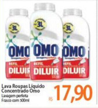 Atacadão Lava Roupas Liquido Concentrado Omo 500ml oferta
