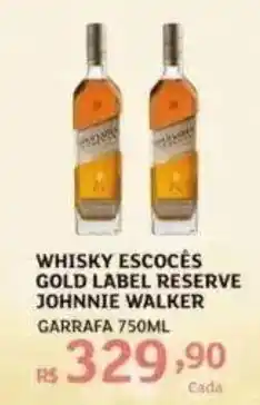 Assaí Atacadista WHISKY ESCOCÉS GOLD LABEL RESERVE JOHNNIE WALKER GARRAFA 750ML oferta