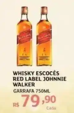 Assaí Atacadista WHISKY ESCOCÊS RED LABEL JOHNNIE WALKER GARRAFA 750ML oferta