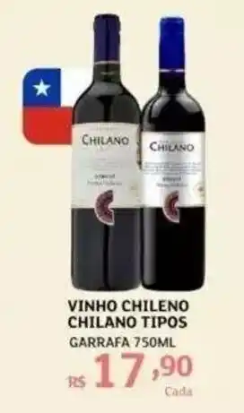 Assaí Atacadista VINHO CHILENO CHILANO TIPOS GARRAFA 750ML oferta