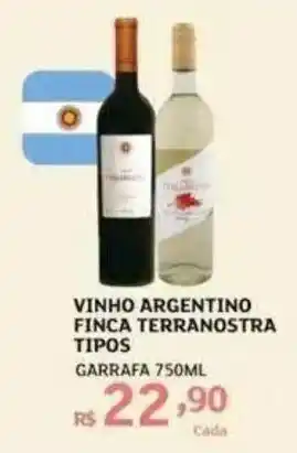 Assaí Atacadista VINHO ARGENTINO FINCA TERRANOSTRA TIPOS GARRAFA 750ML oferta