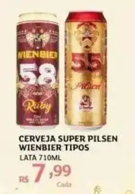 Assaí Atacadista CERVEJA SUPER PILSEN WIENBIER TIPOS LATA 710ML oferta