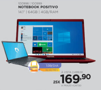 Benoit Notebook Positivo 14.1" oferta