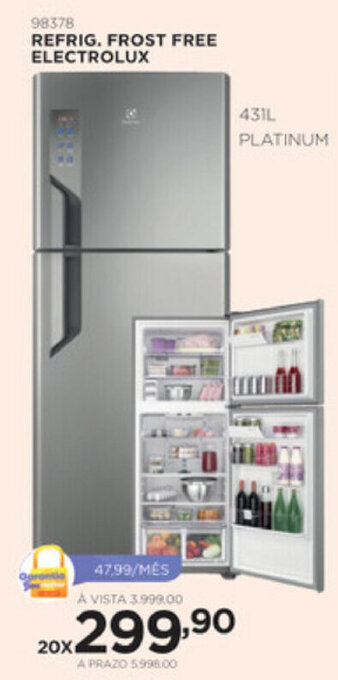 Benoit Refrig. Frost Free Electrolux 431L oferta