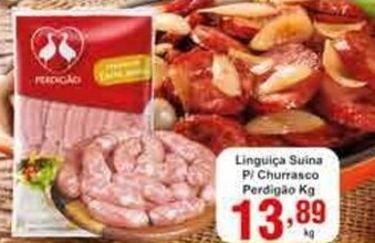 Rossi Supermercado Linguica Suina P/ Churrasco Perdigao 1kg oferta