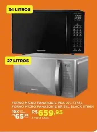 DB Supermercados FORNO MICRO PANASONIC PRA 27L ST55L FORNO MICRO PANASONIC BR 34L BLACK ST66N oferta