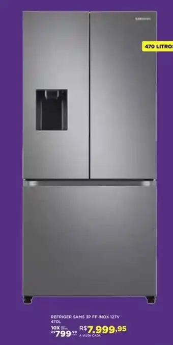 DB Supermercados REFRIGER SAMS 3P FF INOX 127V 470L oferta