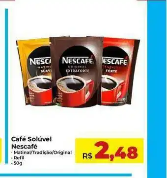 Rebouças Supermercados Café Soúvel Nescafé 50g oferta