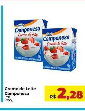 Rebouças Supermercados Creme De Leite Camponesa 200g oferta