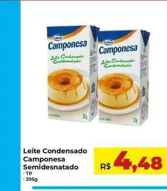Rebouças Supermercados Leite Condensado Camponesa Semidesnatado 395g oferta