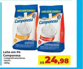 Rebouças Supermercados Leite Em Pó Camponesa 800g oferta