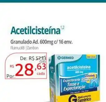 Drogaria Extra Acetilcisteína Granulado Ad. 600mg C 16 Env. oferta