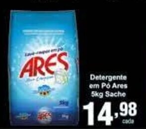Rossi Supermercado Detergente em po Ares 5kg Sache oferta