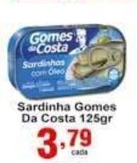 Rossi Supermercado Sardinha Gomes Da Costa 125g oferta