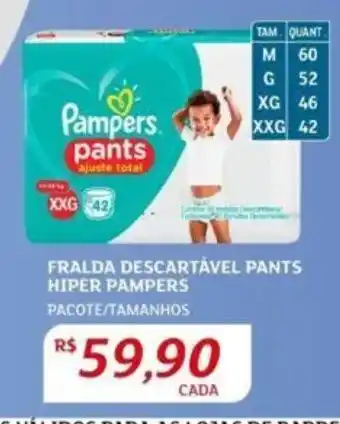 Assaí Atacadista FRALDA DESCARTÁVEL PANTS HIPER PAMPERS PACOTE/TAMANHOS oferta