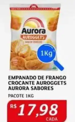 Assaí Atacadista EMPANADO DE FRANGO CROCANTE AUROGGETS AURORA SABORES PACOTE 1KG oferta