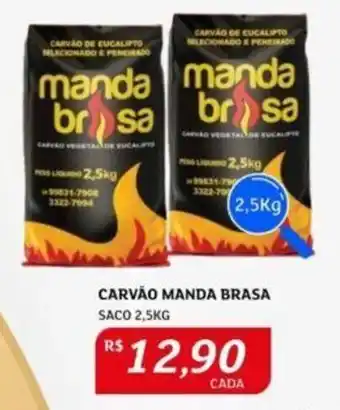 Assaí Atacadista CARVÃO MANDA BRASA SACO 2,5KG oferta